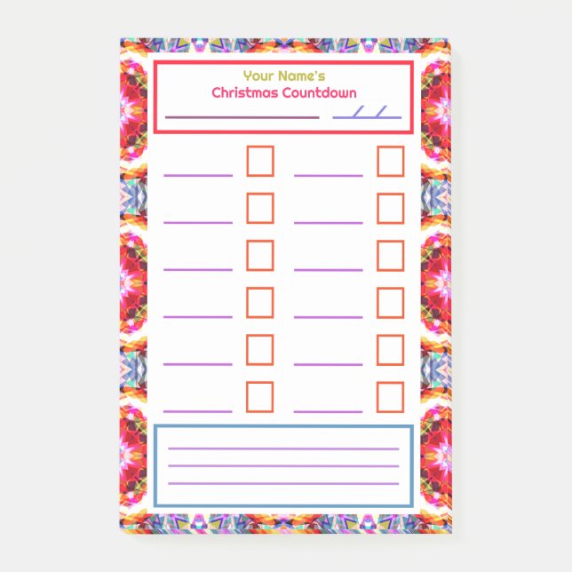 Bloco De Notas Planejador Organizador de Notas Estrela de Natal S (Frente)