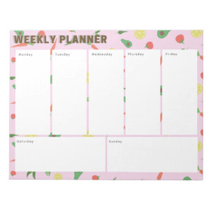 Bloco De Notas Planejador semanal
