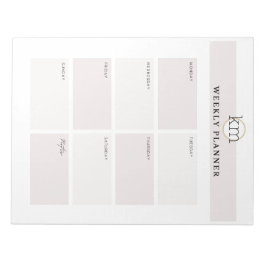 Bloco De Notas Planejador Semanal Aestético Rosa