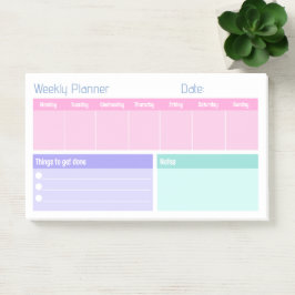 Bloco De Notas Planejador Semanal Colorido