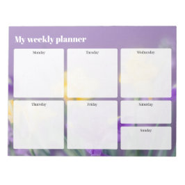 Bloco De Notas Planejador semanal de primavera Pastel
