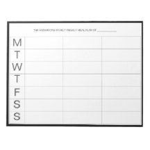 Planejador Semanal de Refeições Minimalista Modern