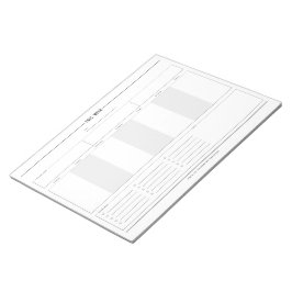Bloco De Notas Planejador Semanal Minimalista, 8,5" x 11"