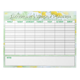 Bloco De Notas Planejador Semanal para Personalizar com a Escolha