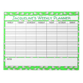 Bloco De Notas Planejador Semanal para Personalizar com a Escolha