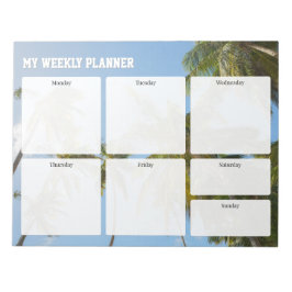 Bloco De Notas Planejador Semanal Tropical Pams - para pessoas at