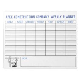 Bloco De Notas Planejar Semanalmente com Título para Personalizar