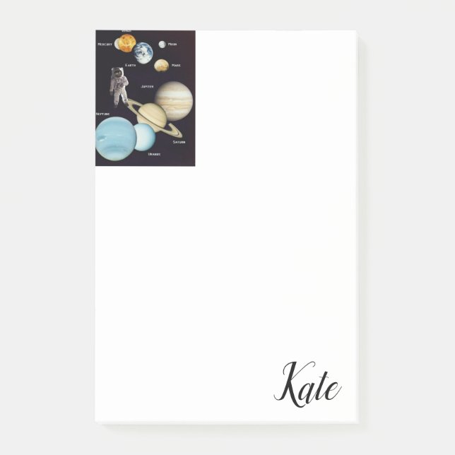 Bloco De Notas Planetas Post-it Notes (Frente)