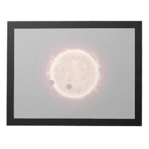 Bloco De Notas Planetas Traindo Estrela Vermelha Anã Em Trapist-1