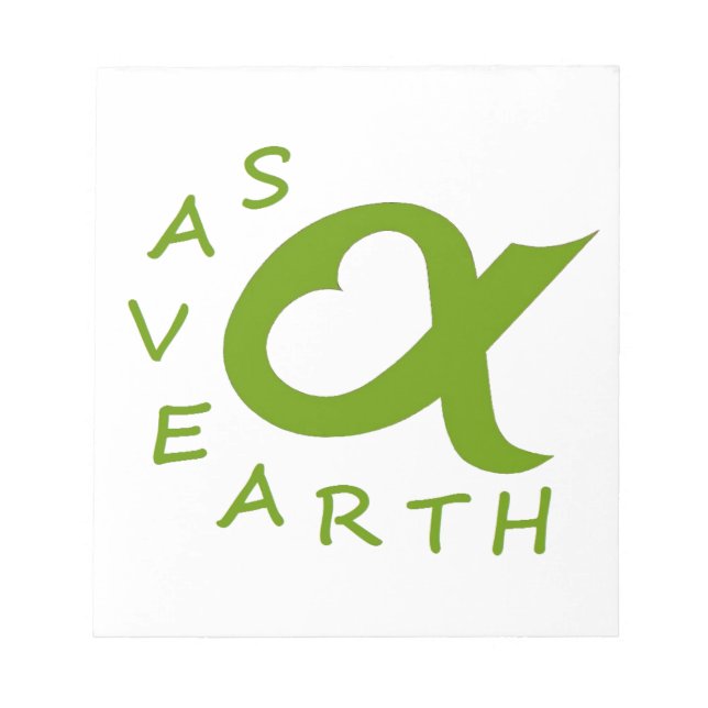 Bloco De Notas planète de terra salva (Frente)