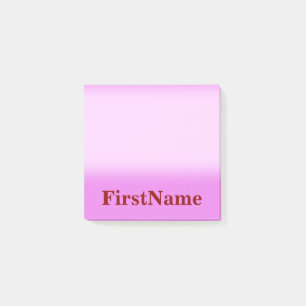 Bloco De Notas Plano de fundo violeta simples e nome vermelho esc