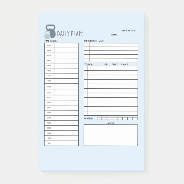 BLOCO DE NOTAS PLANO DIÁRIO (Frente)