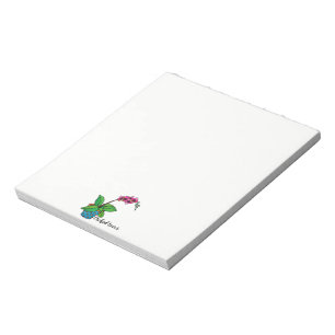 Bloco De Notas Planta da orquídea da aguarela no pote bonito