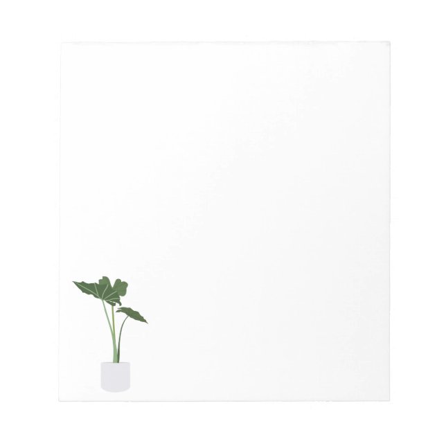 Bloco De Notas Planta de Alocasia com Planta de Alocasia Potente (Frente)