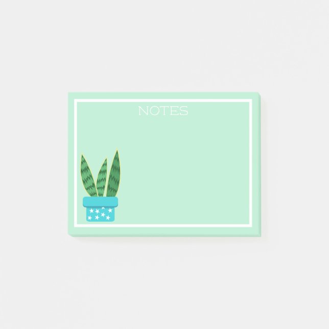 Bloco De Notas Planta de Cobra de Sucultura em Cute (Frente)