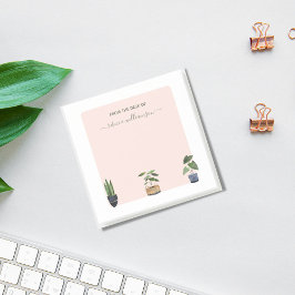 Bloco De Notas Plantas em vasos Boho da Mesa de P Personalizadas