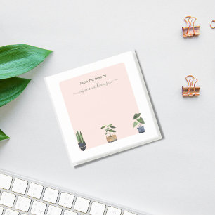 Bloco De Notas Plantas em vasos Boho da Mesa de P Personalizadas