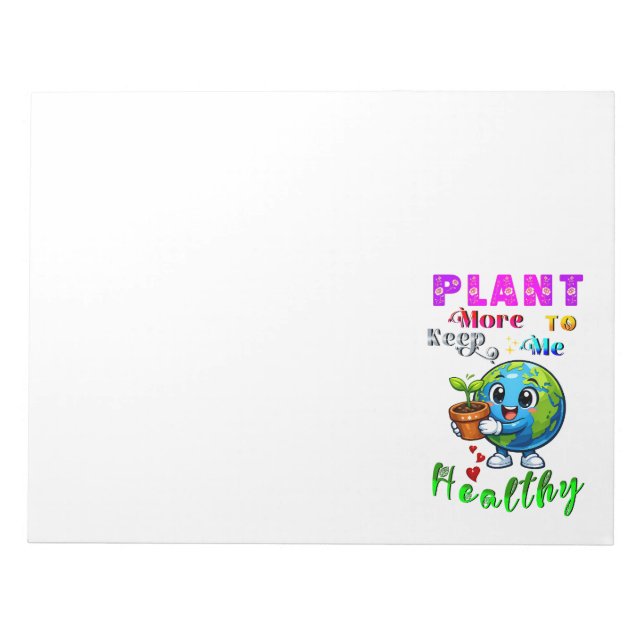 Bloco De Notas Plante Mais Para Me Manter Saudável (Frente)