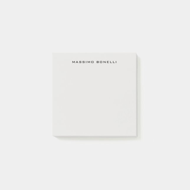 Bloco De Notas Platinum Grey Minimalist Plain Legible Modern (Frente)