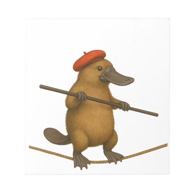 Bloco De Notas Plato platypus tightrope walker (Frente)