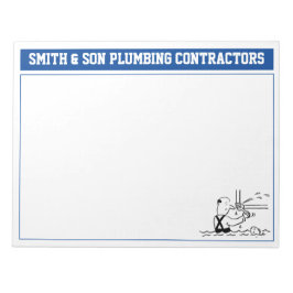 Bloco De Notas Plumbing Company Notepad para Personalizar.
