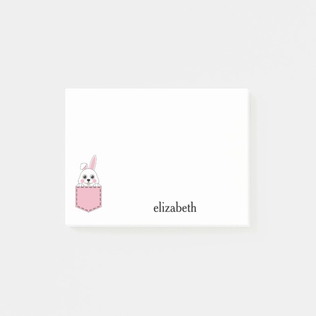 Bloco De Notas Pocket Pet Bunny Personalize (Frente)