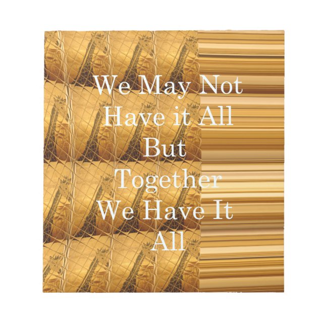 Bloco De Notas Podemos não ter tudo Girafa Safari Hakuna Mata (Frente)