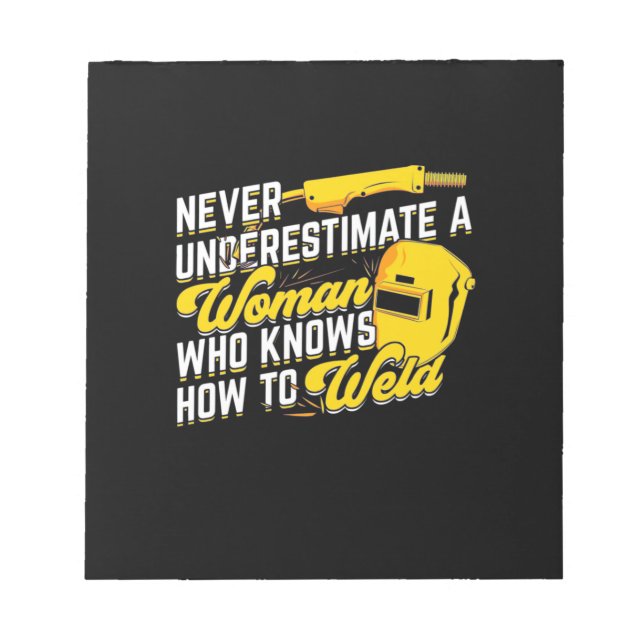 Bloco De Notas Poder De Uma Mulher Que Sabe Soldar (Frente)