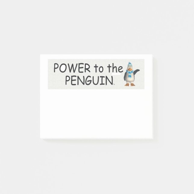 Bloco De Notas Poder do pinguim do T (Frente)