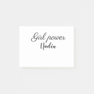 Bloco De Notas poder feminino simples minimalista adicionar nome
