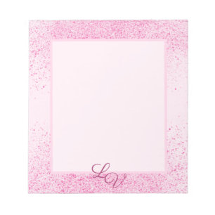 Bloco De Notas Poeira Brilhante Rosa Brilhante
