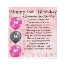 Poema da madrinha - 18º aniversário