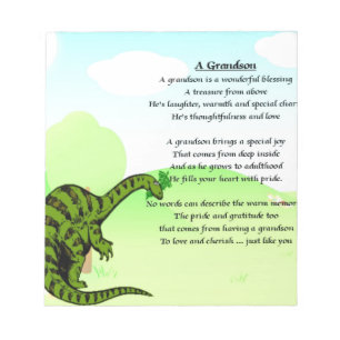 Bloco De Notas Poema do neto - dinossauro