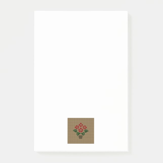 Bloco De Notas Poinsetta Tecida (Frente)