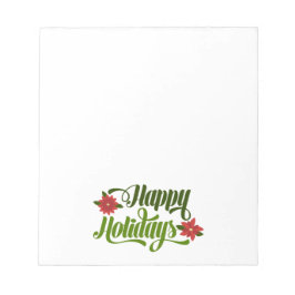 Bloco De Notas Poinsettia de Férias Felizes