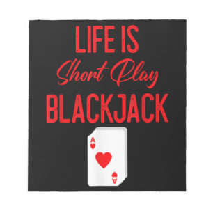 Bloco De Notas Poker Engraçado A Vida É O Blackjack Curto