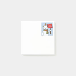Bloco De Notas Polar Bear and Robin Christmas Greeting