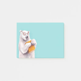 Bloco De Notas Polar Bear Book Lover Nerdy