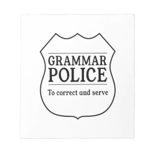 Bloco De Notas Polícia da gramática
