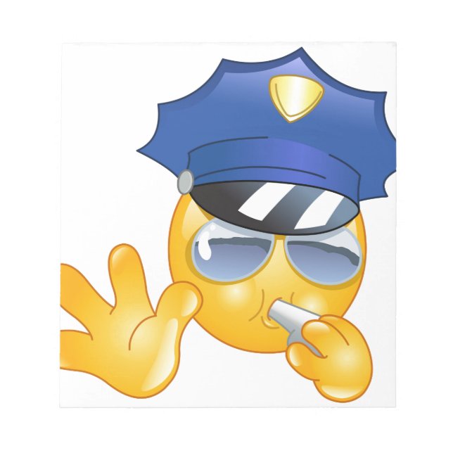 Bloco De Notas polícia emoji (Frente)