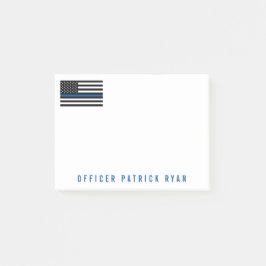 Bloco De Notas Polícia - Linha Azul Linha Azul Bandeira Americana