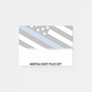Bloco De Notas Policial Thin Blue Line - Nome do Oficial American