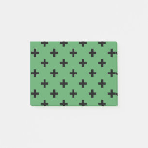 Bloco De Notas Polka negra cruza em verde