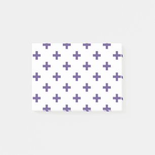 Bloco De Notas Polka ultravioleta cruza em branco