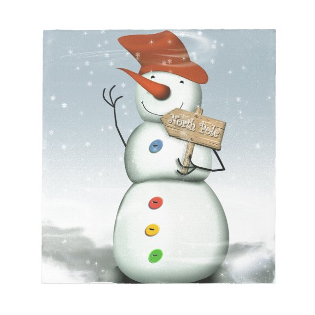 Bloco De Notas Polo Norte Snowman (Frente)