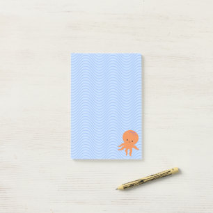 Bloco De Notas Polvo Fofo Desenho Ondas Azuis Personalizado
