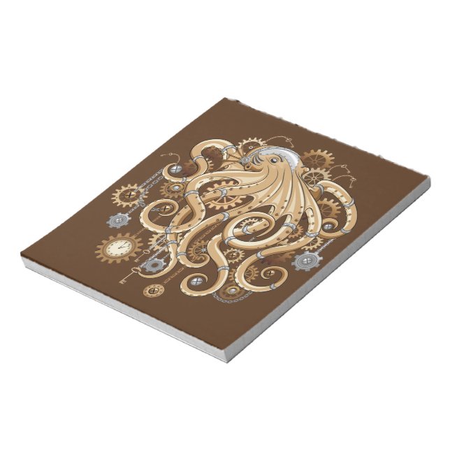 Bloco De Notas Polvo Steampunk Retro Fantasia Mecânica (Invertido)