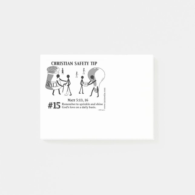 Bloco De Notas Ponta cristã #15 da segurança: 5:13,16 de Matt (Frente)