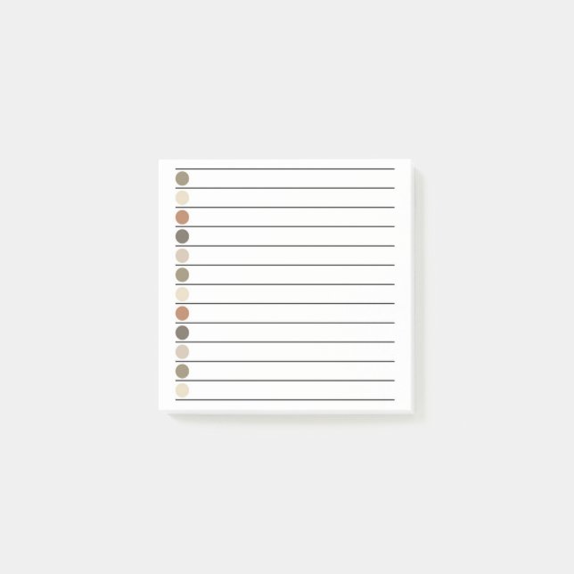 Bloco De Notas Pontas de tonalidade da Terra Elegante e Na moda S (Frente)