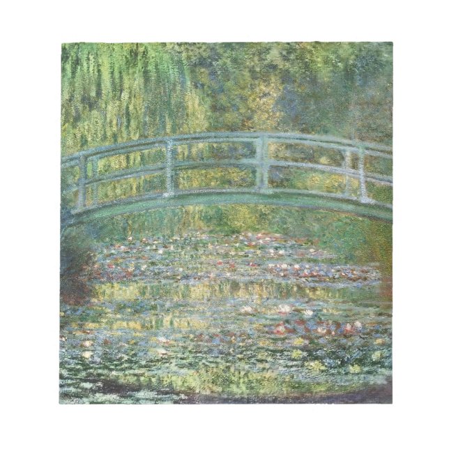 Bloco De Notas Ponte Japonesa de Claude Monet Arte da Ninféia (Frente)